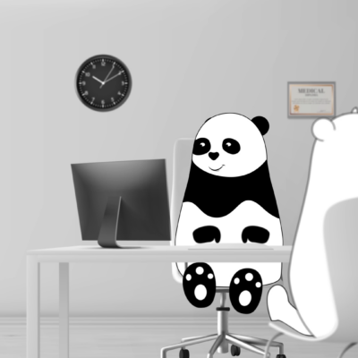 Médecin Panda qui travaille