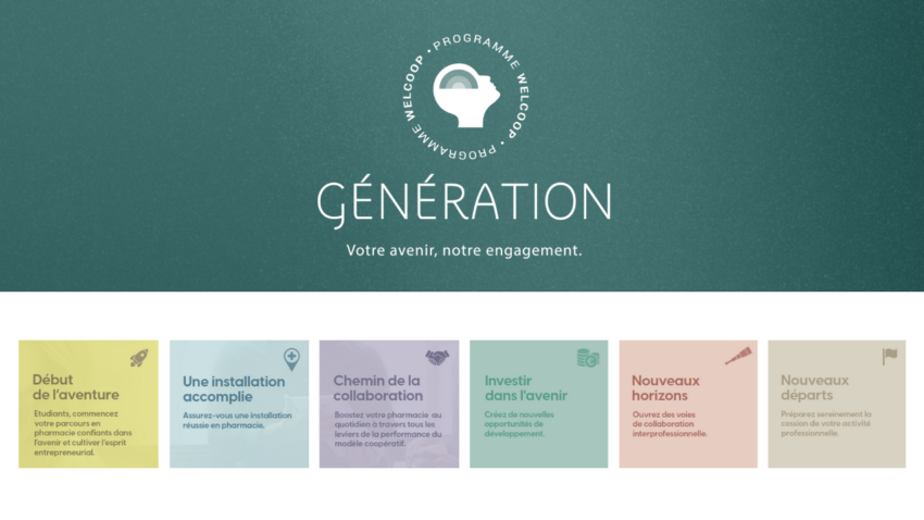 La Coopérative Welcoop lance Welcoop Génération, un programme d’accompagnement des pharmaciens d’officine à chaque étape de leur carrière